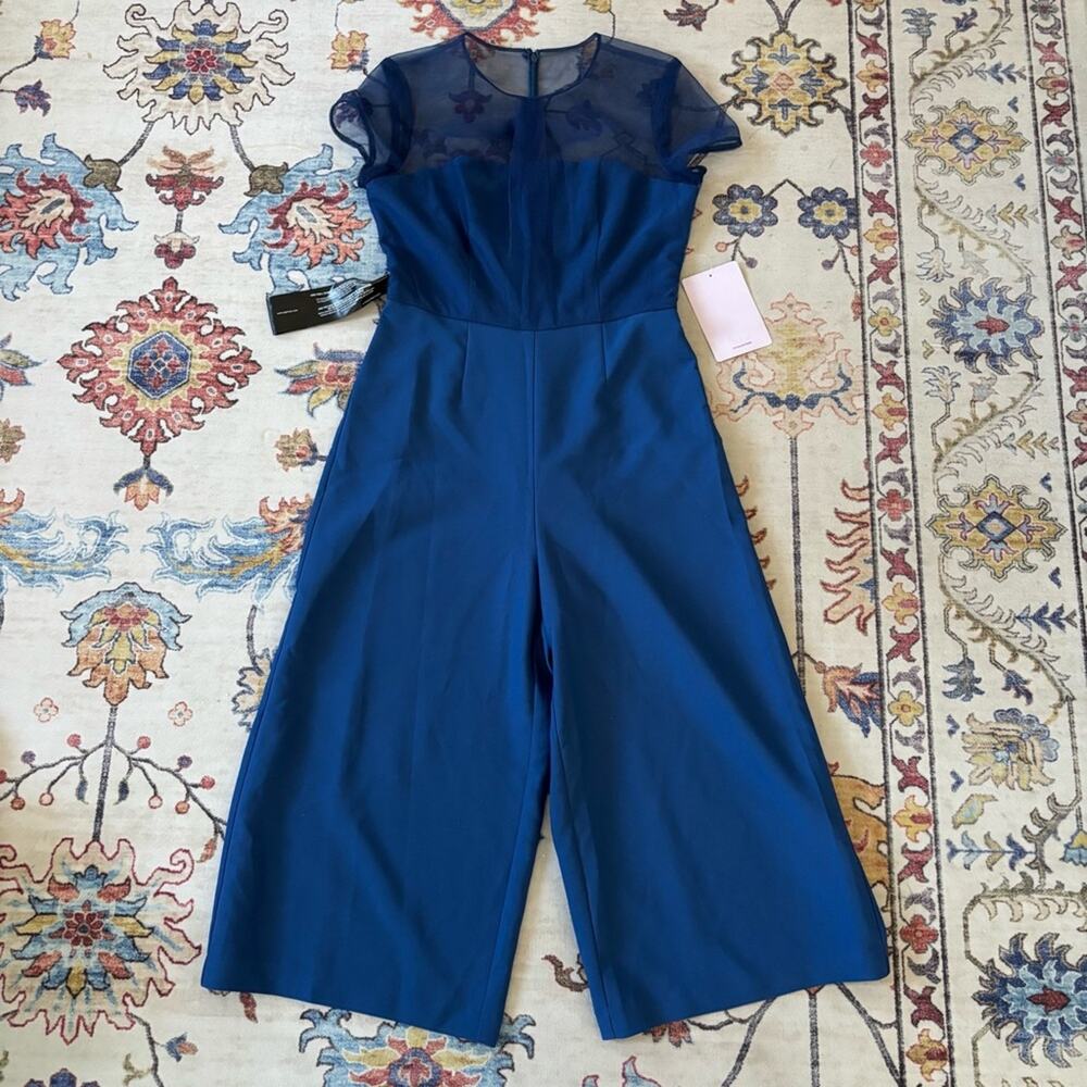 JS Collection Marilyn Palazzo Jumpsuit In Dark Blue Size 6 NWT